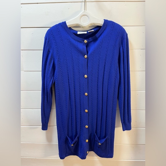 PORTS TRADEMARK DESIGNS – Long Wool Cardigan (L) - Picture 1 of 8